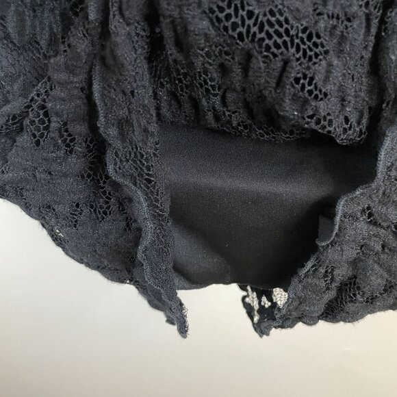 Vintage Y2K Whimsigoth Empire Waist Crochet Lace Top Size L Mid Length Elena - Picture 11 of 13